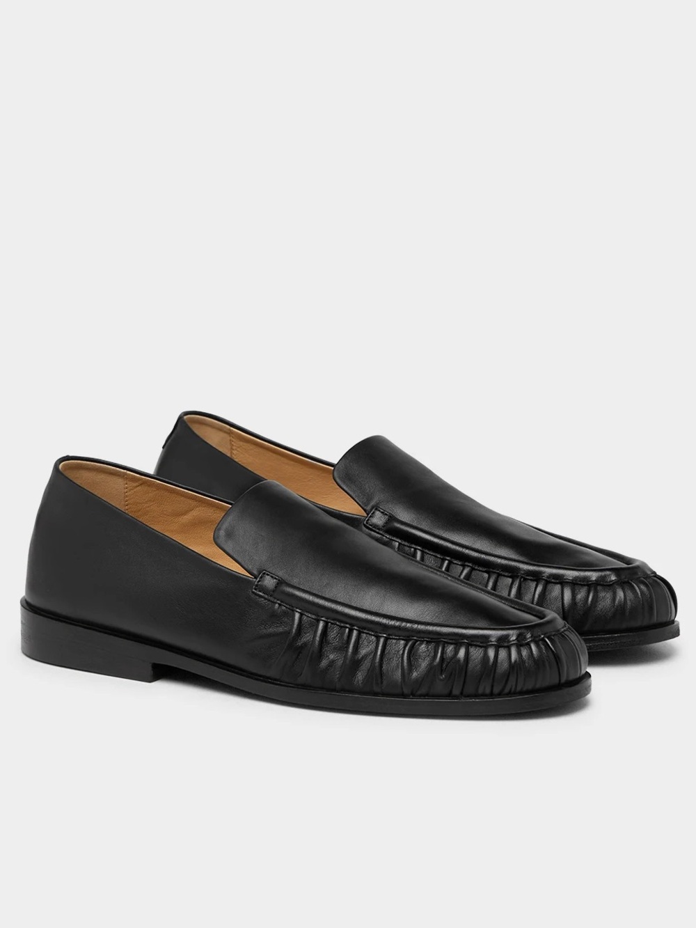 Marsell black loafers moccasins mocassino leather 37